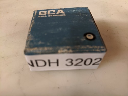 Blue and red NDH 3202 bearing box with white label showing bearing specifications and “Made in U.S.A.”