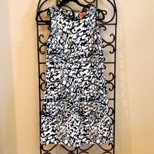 TORY BURCH Printed Cotton-Silk Dress - Size 8