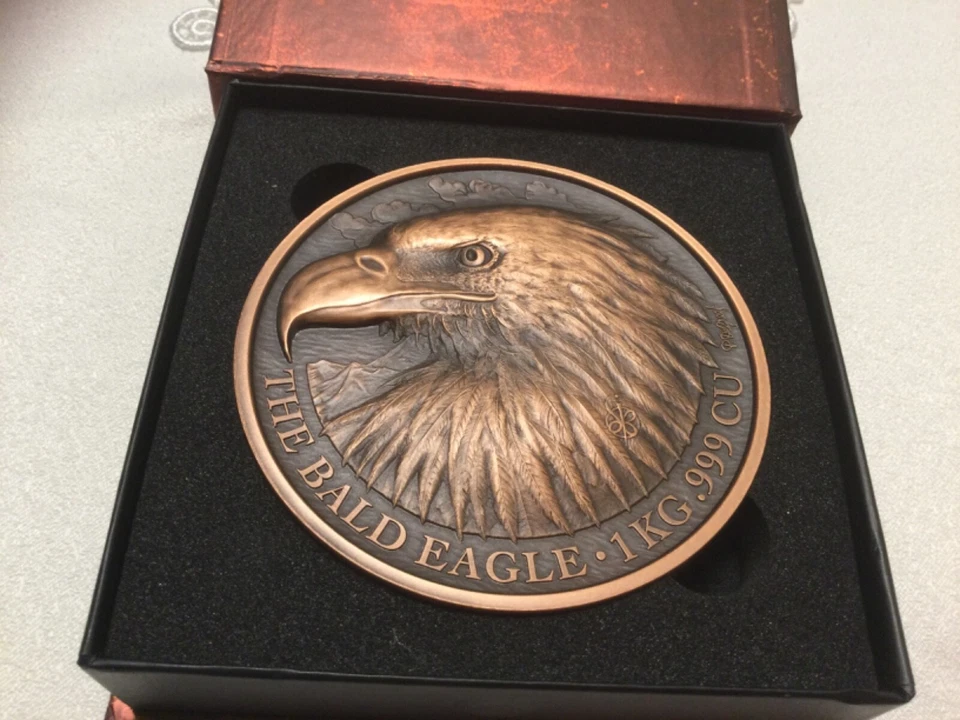 1 kg Münze The Bald Eagle erste Münze 2022 nur 2022 Stück aus Kupfer. - Bild 4 von 4