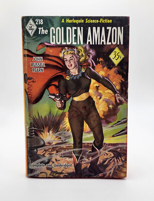 THE GOLDEN AMAZON, JOHN RUSSELL FEARN, HARLEQUIN 218 BOOKS VINTAGE, SCI-FI, VF
