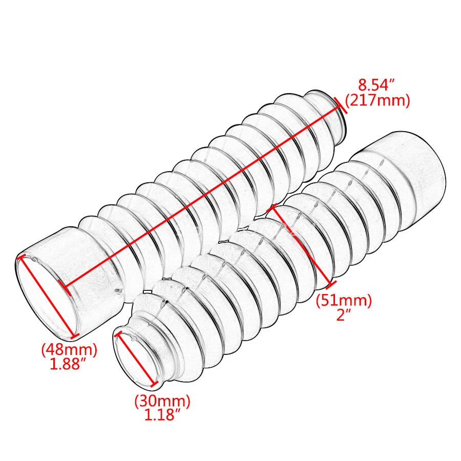 Universal Front Gaiter Boots Fork Shock Dust Absorber Covers for Off Road Bikes - Image 2 of 4