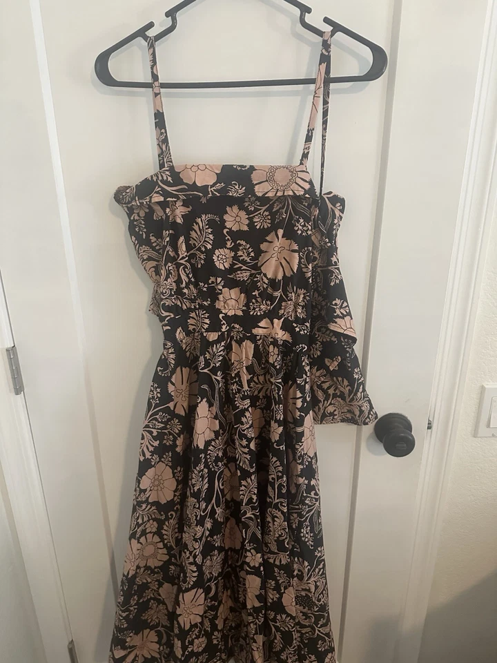 Vestido floral rosa y negro Jill Stuart, talla 4 Foto 3 de 4