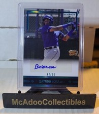 2020 Leaf Ultimate Draft Bayron Lora Turquoise Foil Rookie Auto SP /50 Texans