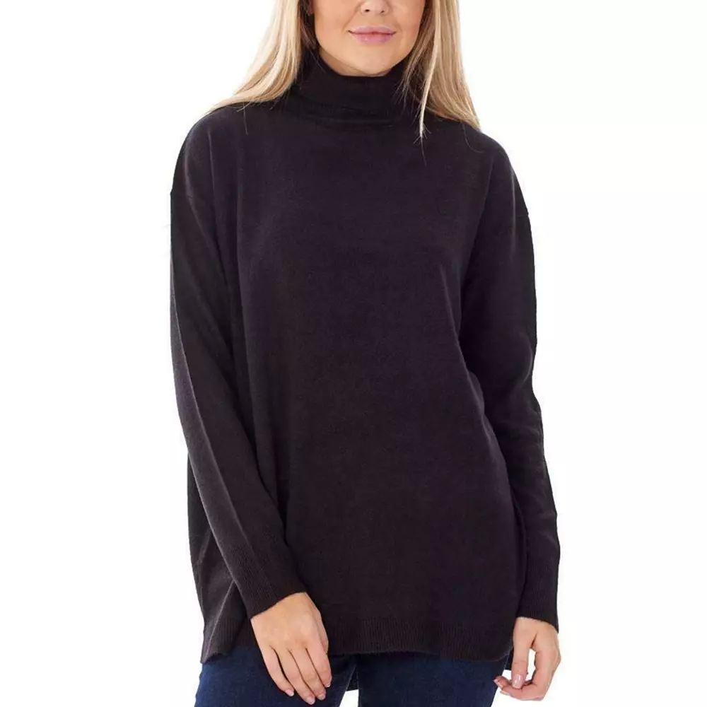 Loose roll deals neck jumper