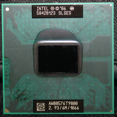 Intel Core 2 Duo T9800 2.93GHz 6MB 1066MHz SLGES Socket P CPU Processor