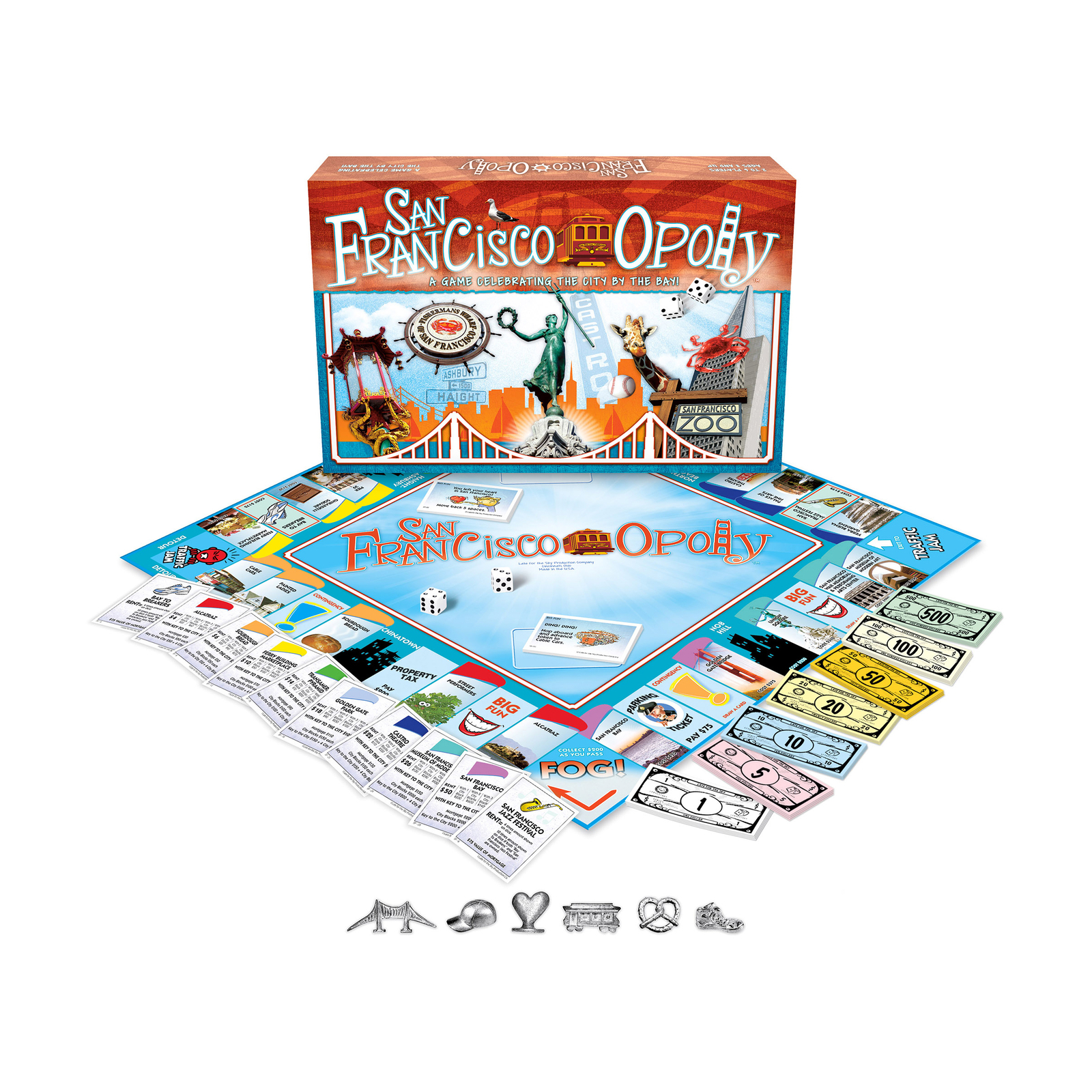 New - Late For The Sky San Francisco-opoly - Ages 8+ | 2-6 players