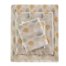 True North Flannel Print Sheet Set Leaves Country King