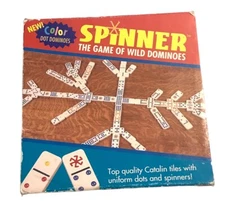 Spinner: The Game of Wild Dominoes, Double 9 Set Plus 11 Wild Spinner Complete 