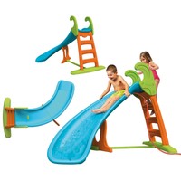 Feber Children Curve Slide With Water Connection Outdoor Pool Toy For Fun Feber Children Curve Slide With Water Connection Outdoor Pool Toy For Fun