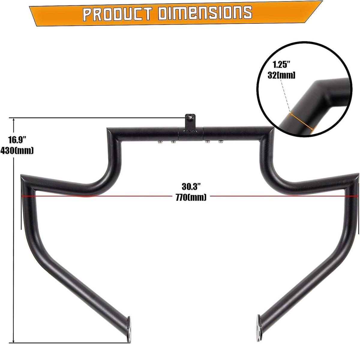 Custom Engine Guard Crash Bar For Harley Touring Road King & Street - View #5