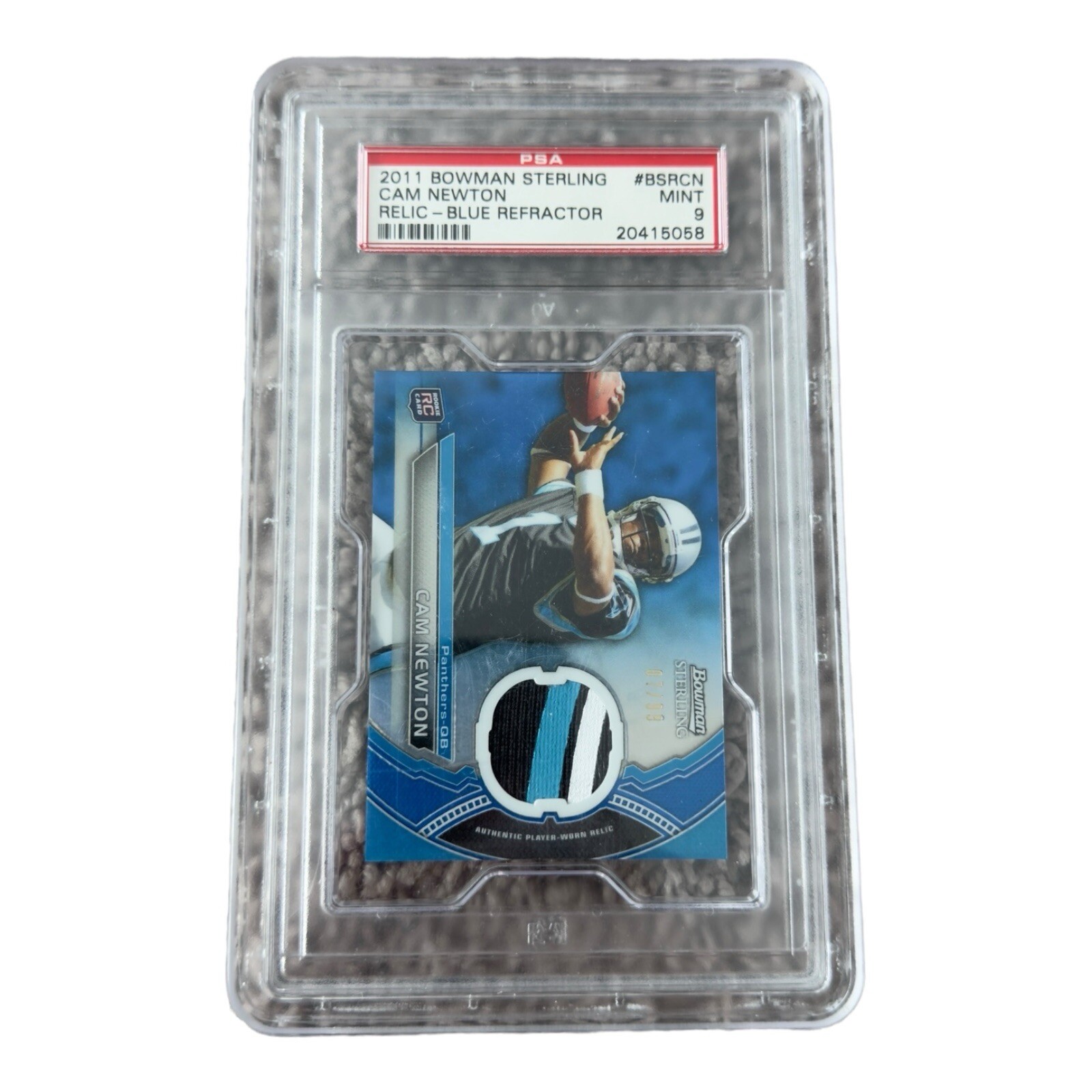 Cam Newton Bowman Sterling Relic #BSRCN Blue Refractor