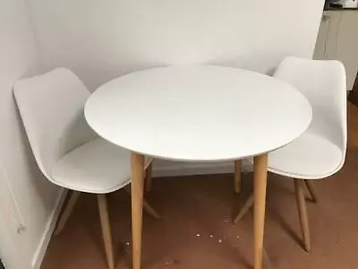 3 Piece Round White Dining Setting Tables 3 Piece Round White Dining Setting