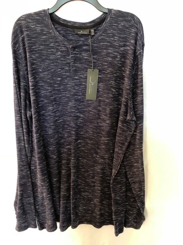 Marc Anthony Mens XXL Slim Fit Blue Waffle Knit Henley NWT