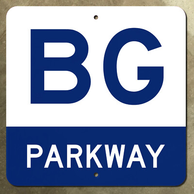 Kentucky Blue Grass BG Parkway highway marker road sign 1965 Elizabethtown 12x12