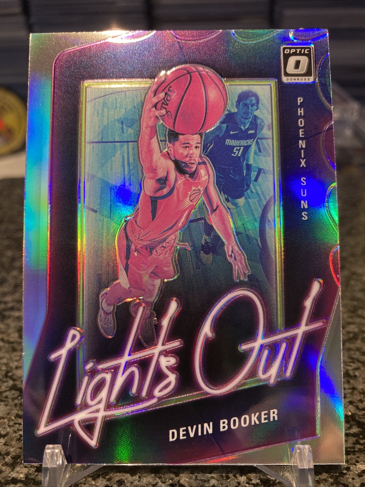 2020-21 Donruss Optic Lights Out #5 Devin Booker Silver Prizm Parallel SP Suns!!