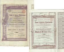 2 x S.A. des Forges et Acieries d'Ekaterinoslaw (Donetz)