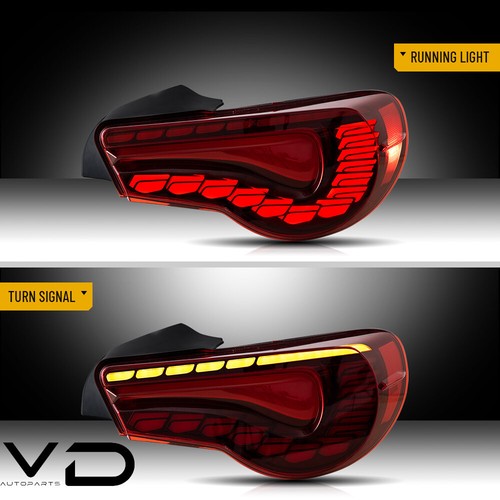 VLAND LED Tail Lights For 2012-2020 Toyota 86 GT86 & Subaru BRZ & Scion FRS Lamp - Picture 3 of 13