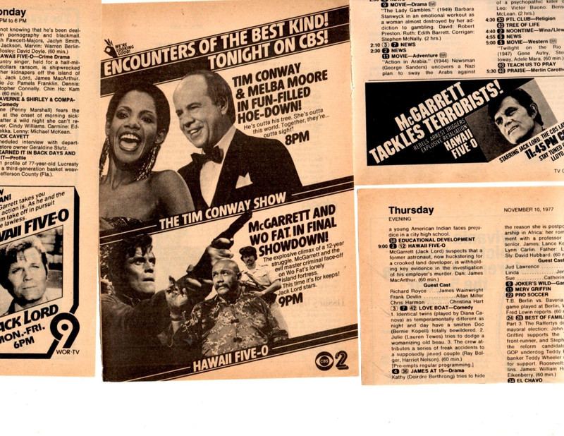 original HAWAII 5-O tv show 26 pages clippings lot  JACK LORD -James MacArthur