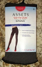 ASSETS SPANX Herringbone Shaping Tights Brown Womens 2 Fits 4'10-5'9 115-150 lbs