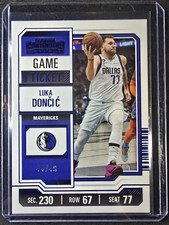 Luka Doncic 2023-24 Panini /49 Contenders Blue Game Ticket #61 Mavericks Lakers