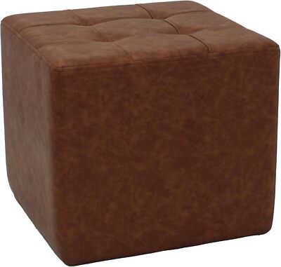 Factory Direct Partners Tufted Square Accent Ottoman; Square, Hazelnut 