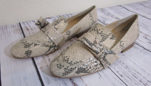 Sole Society beige hellbraune schwarze flache Leder-Slipper Halbschuhe Damenschuhe 9 1/2