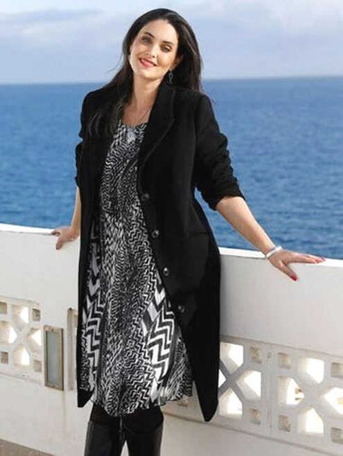 NEU: WOW KLASSIKER MANTEL REVERS 38% WOLLE GR 60 MIAMODA schwarz 160€ *57065100 - Bild 2 von 2