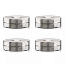 4PCS Stainless Steel Speaker Isolation Pad Anti-Shock Floor Stand Base Feet Pad