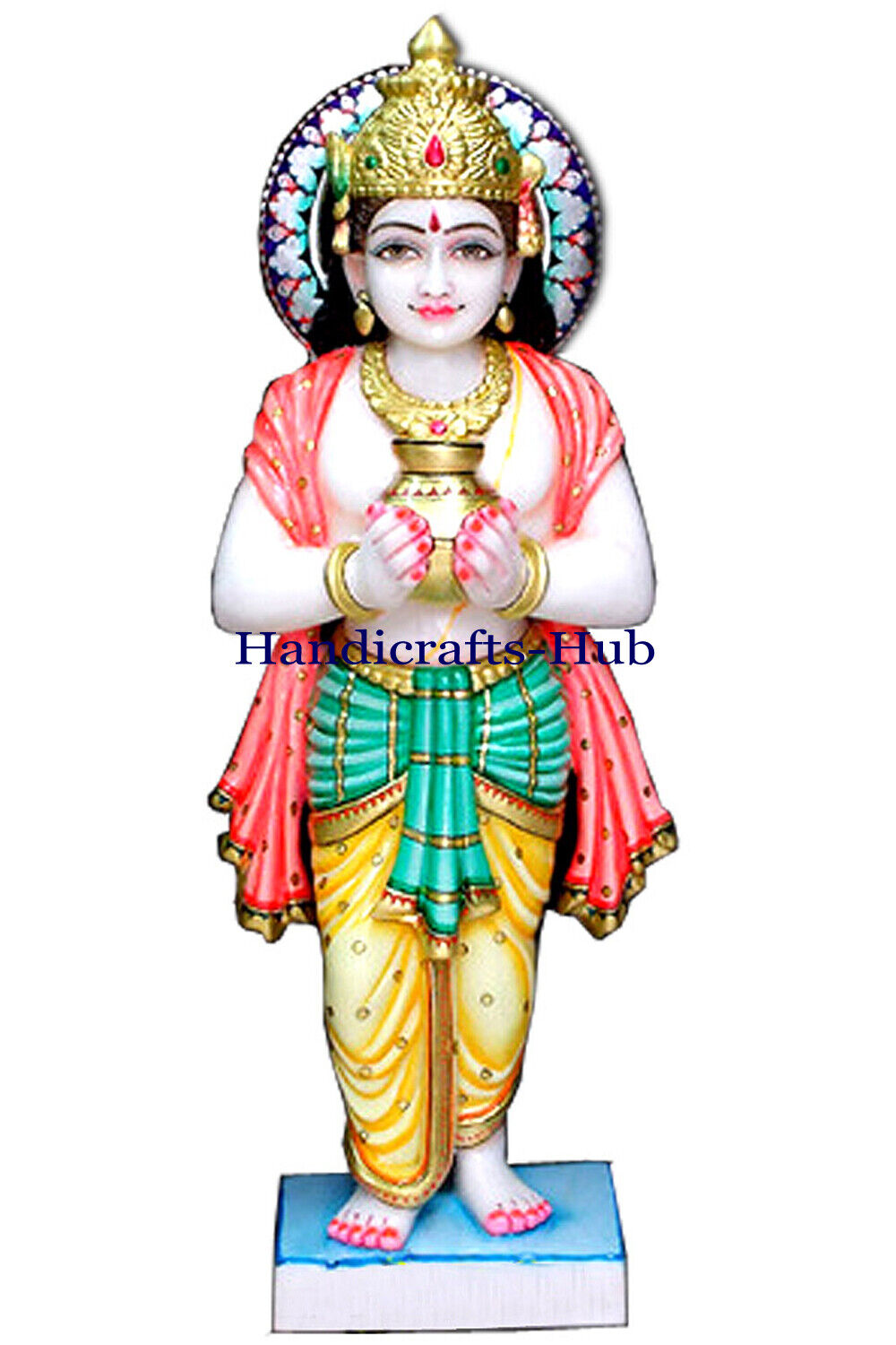 White marble Kuber statue moorti Dhan Kuber idols Kuberan Murti ...