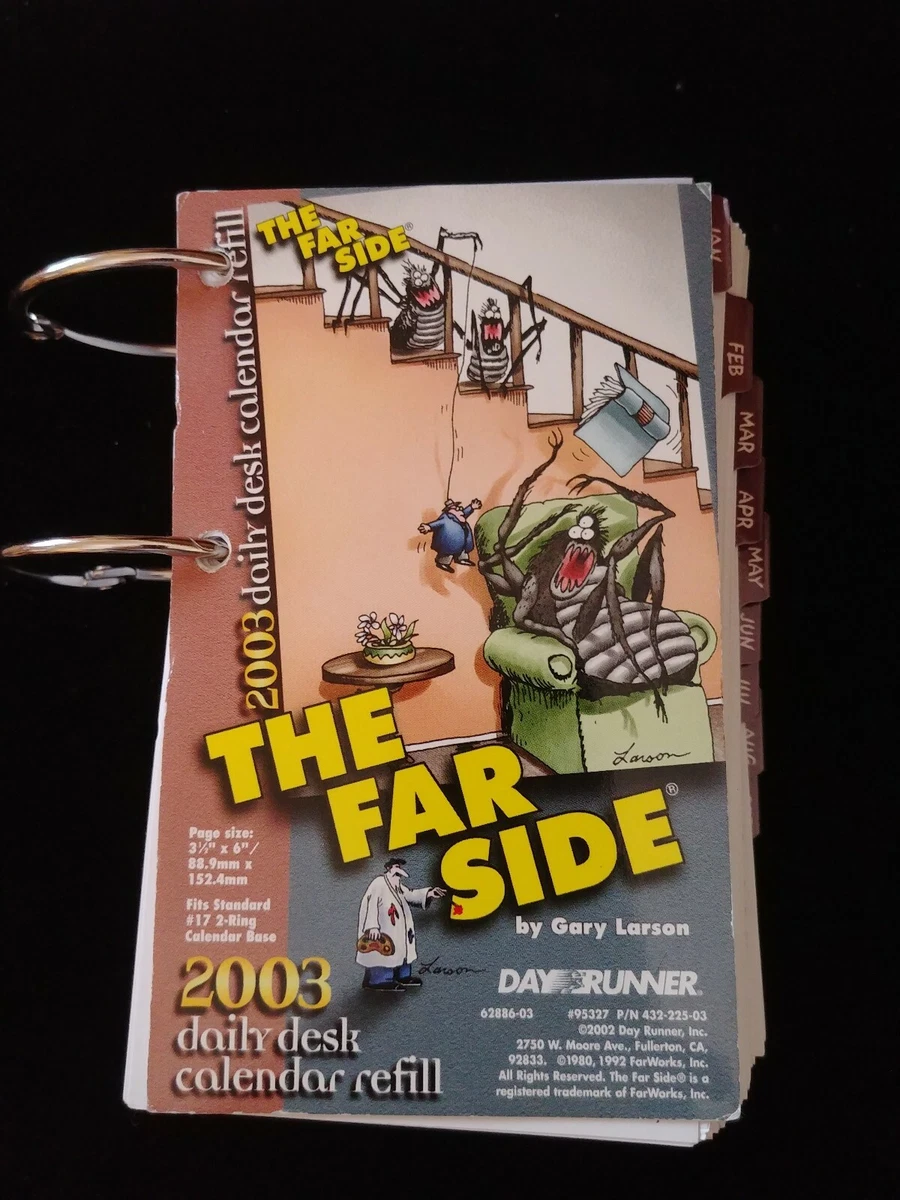 2003 THE FAR SIDE OFF-THE-WALL day runner calendar by GARY LARSON Used w  rings | eBay