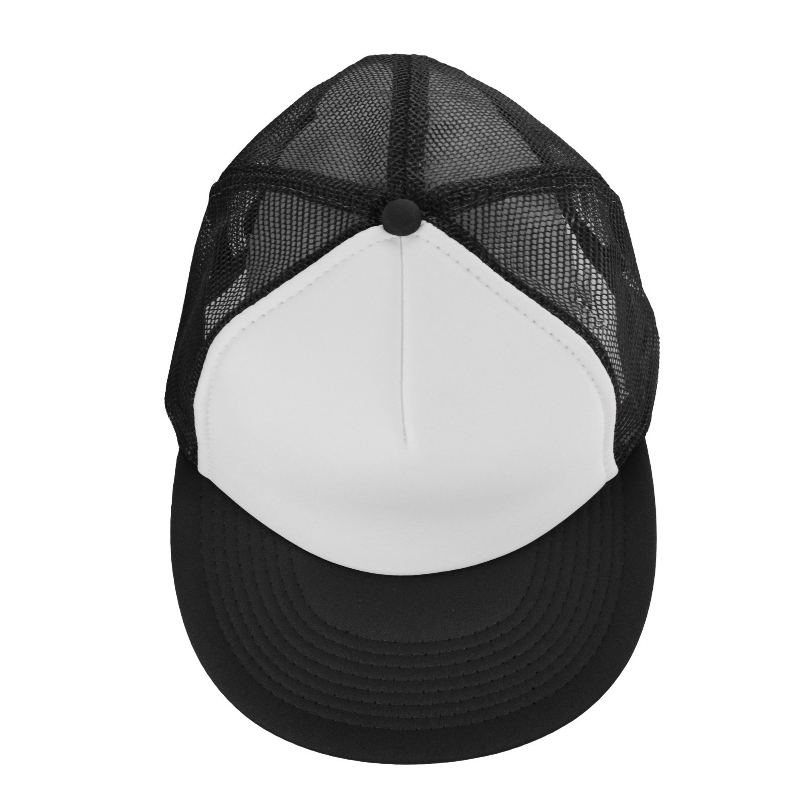 6 PACK Flat Bill Snapback Hats Foam Front Mesh Trucker Classic Caps Adjustable
