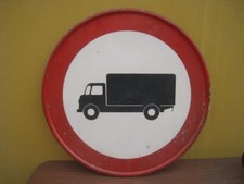 CARTELLO CAMION 1963 TABELLA TARGA INSEGNA STRADALE ORIGINALE D' EPOCA