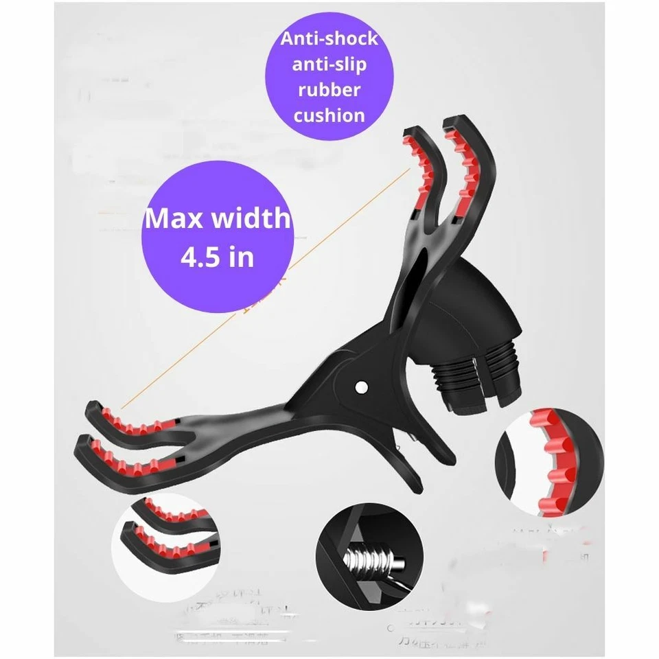 Universal Lazy Mobile Phone Gooseneck Stand Holder Flexible Bed Desk Table Clip - Image 4 of 4