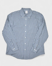 Brooks Brothers Shirt Mens XL Regent Blue Plaid Supima Cotton Original Polo