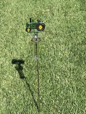 Tractor Rain Gauge & Stake Garden Decor Rustic Measuring Glass Farm Rustic