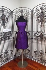 SR487A ALFRED SUNG MAJESTIC  SZ 12  D510 DUPONI SILK  PARTY COCKTAIL DRESS GOWN