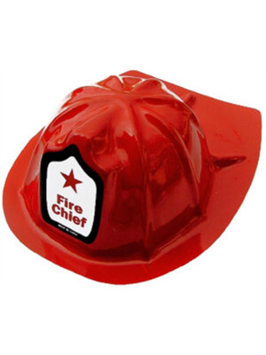 Childs Plastic Fireman Fire Chief Party Hat