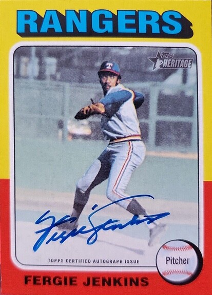 2024 Topps Heritage Real One Autographs #75RO-FJ Ferguson Jenkins Chicago Cubs