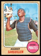 1968 Topps #251 Manny Sanguillen RC Pittsburgh Pirates