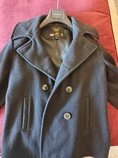 Pea Coat Mens 38 FIDELITY OUTERWEAR Wool Navy Peacoat Made In USA Vintage