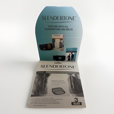 3-pack of Slendertone replacement gel pads designed for abdominal toning belts