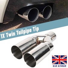 For Opel Corsa Insignia Movano Astra 2.5" In 3''Out Dual Exhaust Tailpipe Tips
