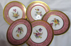 [5] Vintage Paragon Fine Bone China England Pink Floral Gilt 8" Salad Plates