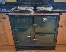 Esse Electric Range Cooker, Dark green Enamel, 90cm, Fully working, Heat Storage