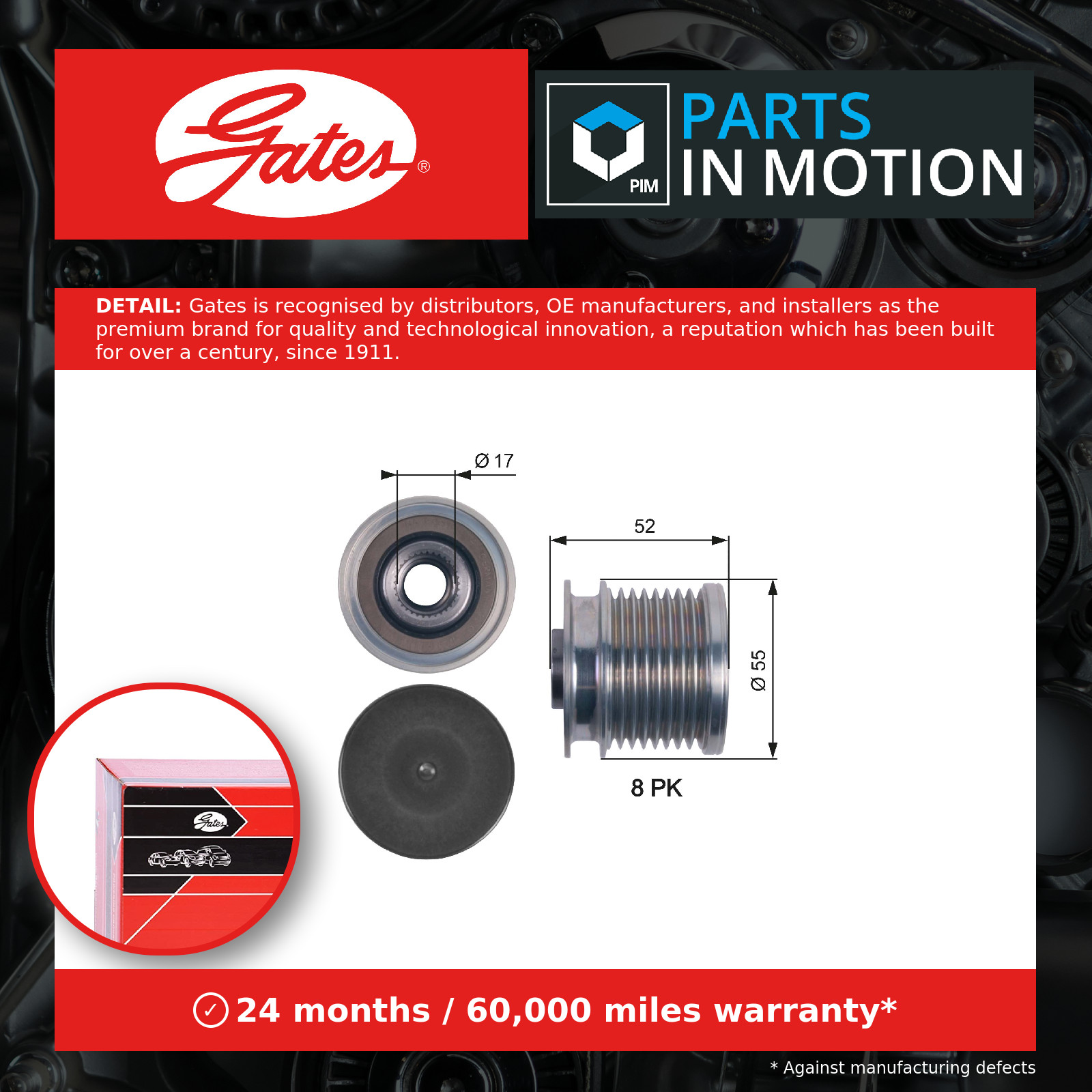 GATES OAP7123 Alternator Freewheel Clutch for MERCEDES-BENZ - Image 9
