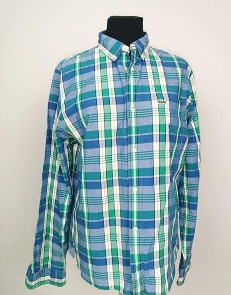 Men Lacoste Shirt Multicolor Cotton 38 / M / 46 #A0FT