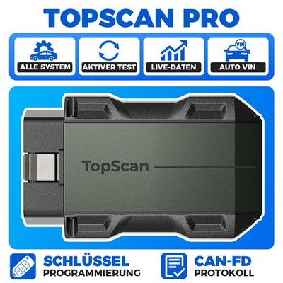 NEU TOPDON TopScan Pro Auto Diagnosegerät Bi-Direktional Key Codierung 13+ Reset