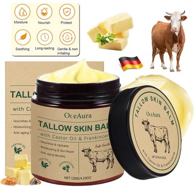 Beef Tallow Rindertalg Creme Bio mit Rindertalg Balm Feuchtigkeitspflege Haut DE