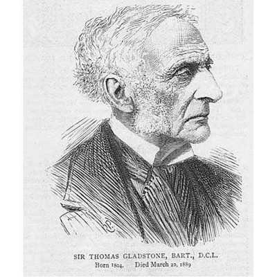 Sir Thomas Gladstone - Antique Print 1889