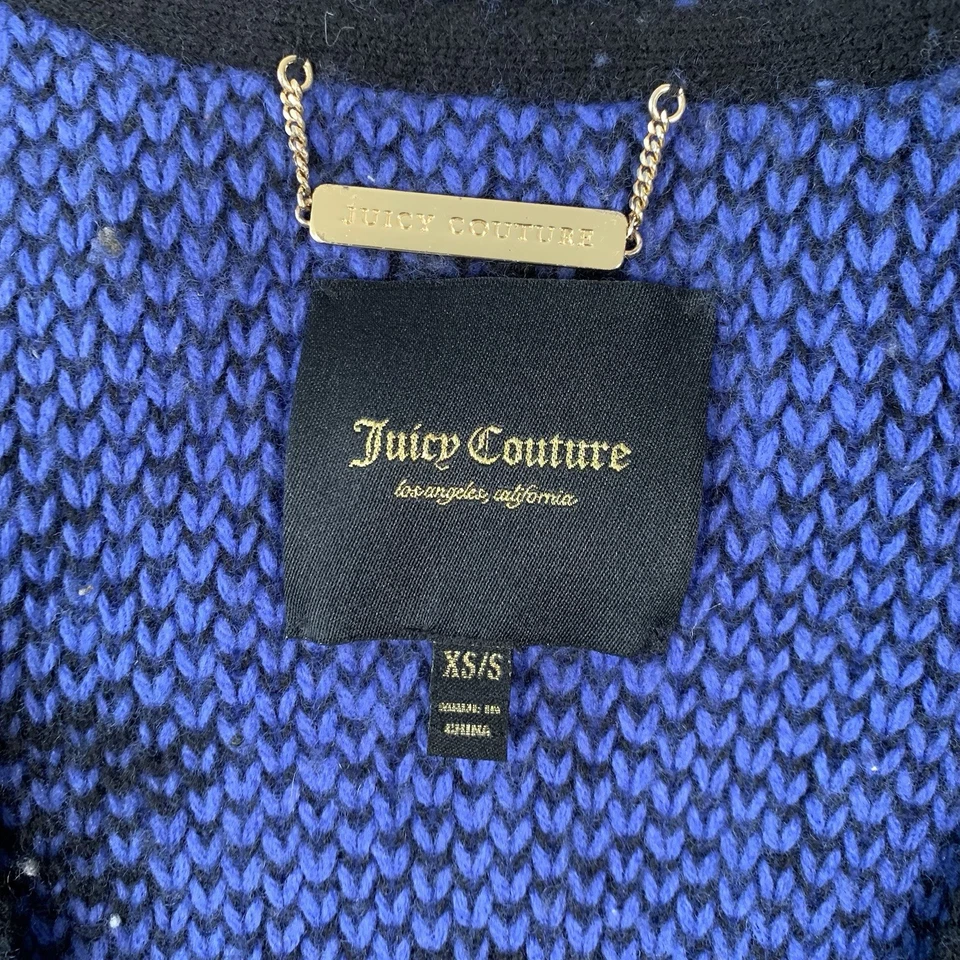 Женский кардиган Juicy Couture XS фиолетовый кашемировый шерстяной длинный увеличенный коренастый - Изображение 3 из 4